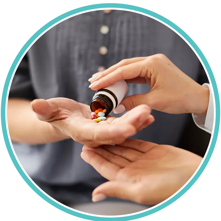 Doctor giving prescribed medication to a patient