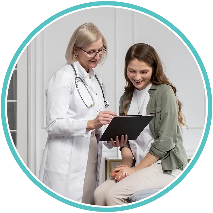 Doctor reviewing a personalized treatment plan with a patient